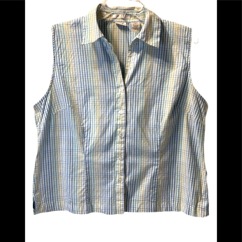 Lee sleeveless button down shirt